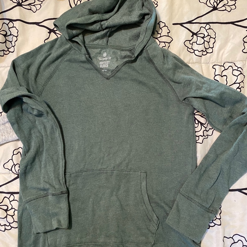 Green hoodie